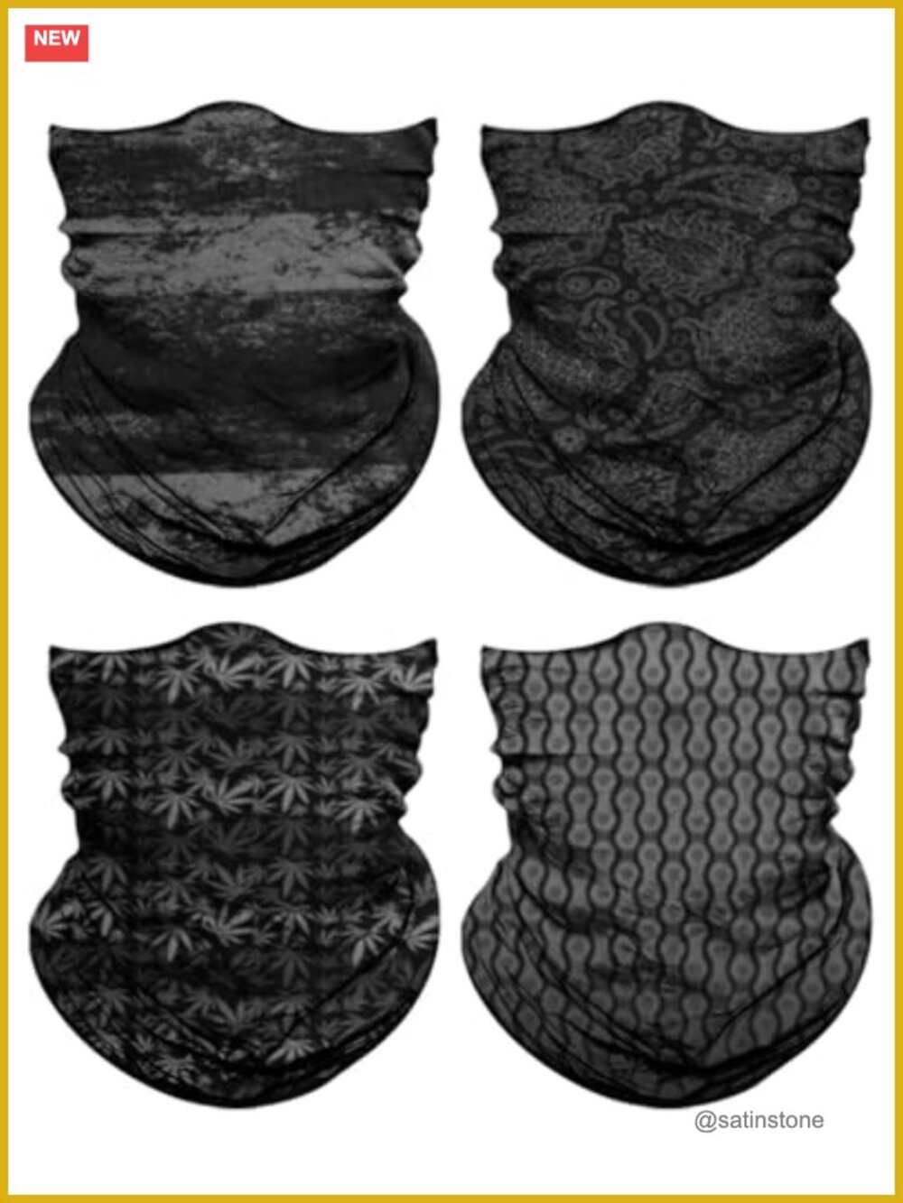 4-Pack Neck Gaiter Face Mask Head Wrap Balaclava for Men Women